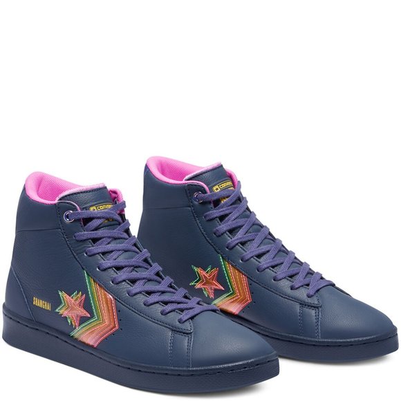 NIB Converse Pro Leather Hi Shanghai Obsidian - Picture 3 of 7